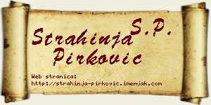 Strahinja Pirković vizit kartica